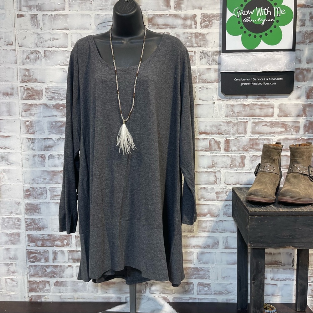 Motherhood Maternity Charcoal Tunic 3X